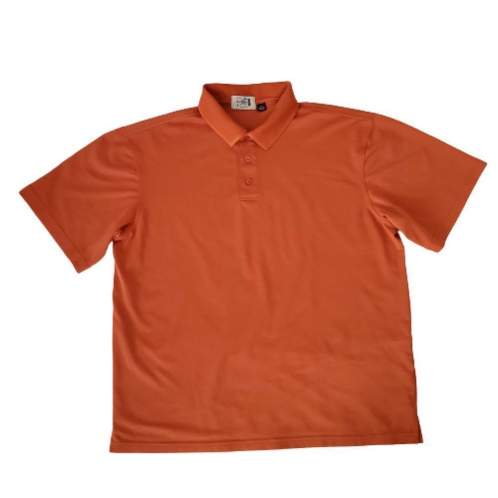 Vintage 1990's U.W.B. Golf Graphic on back Polo Shirt, Orange, Large
